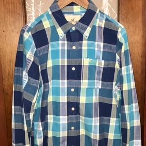 Hollister Plaid Button Down Long Sleeve Shirt